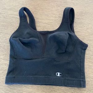Black Champion Cropped Tank Top